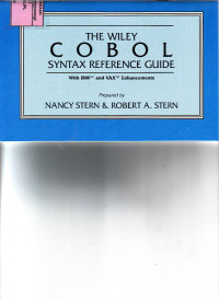 THE WILEY COBOL SYNTAX REFERENCE GUIDE WITH IBM AND VAX ENHANCEMENTS