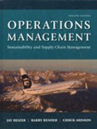 OPERATIONS MANAGEMENT SUSTAINABILITY AND SUPPLY CHAIN MANAGEMENT