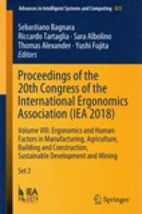 PROCEEDINGS OF THE 20TH CONGRESS OF THE INTERNATIONAL ERGONOMICS ASSACIATION (IEA 2018)