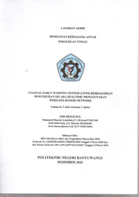 COASTAL EARLY WARNING SYSTEM (CEWS) BERDASARKAN PENGUKURAN SECARA REALTIME MENGGUNAKAN WIRELESS SENSOR NETWORK