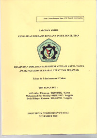 DESAIN DAN IMPLEMENTASI SISTEM KENDALI KAPAL TANPA AWAK PADA KONTES KAPAL CEPAT TAK BERAWAK