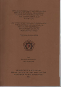 PENGARUH PERBEDAAN WAKTU PEMERAMAN TERHADAP SIFAT KIMIA,MIKROBIOLOGI DAN ORGANOLEPTIK KEJU CHEDDAR SUSU KAMBIGN PERANAKAN ETTAWA (PE)