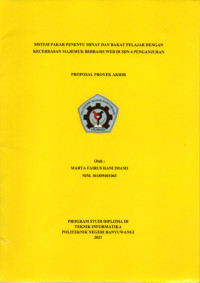 SISTEM PAKAR PENENTU MINAT DAN BAKAT PELAJAR DENGAN KECERDASAN MAJEMUK BERBASIS WEB SI SDN 4 PENGANJUARAN