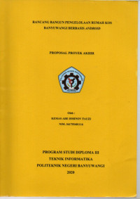 RANCANG BANGUN PENGELOLAAN RUMAH KOS BANYUWANGI BERBASIS ANDROID
