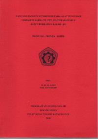 RANCANG BANGUN KONDENSOR PADA ALAT PENGUBAH LIMBAH PLASTIK( PE,PET,PP) TIPE PORTABLE BATCH BERBAHAN BAKAR LPG