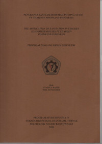 PENERAPAN SANITASI DI PERUMAHAN POTONG AYAM PT CHAROEN POKPHAN INDONESIA