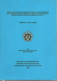 PERBANDINGAN SIFAT MEKANIK MATERIAL FRP (FIBERGLASS REINFORCED PLASTICS)BERBAHAN MULTIAXIAL DAN WOVEN ROVING MENGGUNAKAN METODE HAN LAY UP