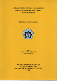 APLIKASI LAPORAN KINERJA PROGRAM STUDI DIPOLITEKNIK NEGERI BANYUWANGI BERBASIS WEBSITE