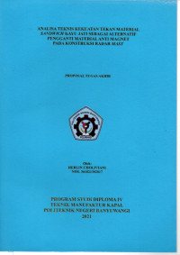 ANALISA TEKNIS KEKUATAN TEKAN MATERIAL SANDWICH KAYU JATI SEBAGAI ALTERNATIF PENGGANTI MATERIAL ANTI MAGNET PADA KONTRUSKSI RADAR MAST