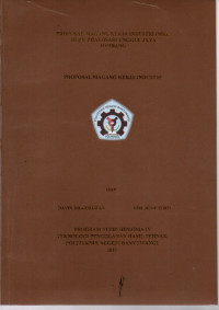 PROPOSAL MAGANG KERJA INDUSTRI (MKI) DI PT. PHALOSARI UNGGUL JAYA JOMBANG