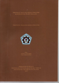PROPOSAL MAGANG KERJA INDUSTRI KOPERASI SAE PUJON MALANG