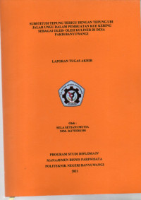 VALUASI EKONOMI DENGAN TRAVEL COST METHOD DIPANTAI CEMARA KABUPATEN BANYUWANGI