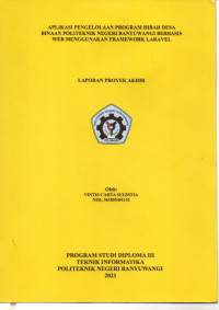 APLIKASI PENGELOLAAN PROGRAM HIBAH DESA BINAAN POLITEKNIK NEGERI BANYUWANGI BERBASIS WEB MENGGUNAKAN FRAMEWORK LARAVEL