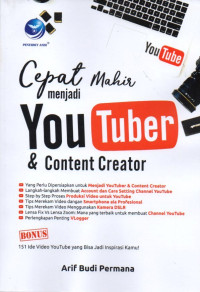 CEPAT MAHIR MENJADI YOU TUBER & CONTENT CREATOR