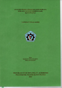 ANALISIS PROSES PRODUKSI KOPI ROBUSTA SEBLANG  COFFE GOMBENGSARI BANYUWANGI