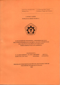 Karakteristik Fisikokimia, Mikrobiologi, Dan Organoleptik Bekamal Kambing (Daging Fermentasi Khas Banyuwangi) Dengan Waktu Dan Media Fermentasi Yang Berbeda