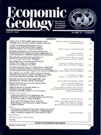 ECONOMIC GEOLOGY (BULLETIN OF THE SOCIETY OF ECONOMIC GEOLOGISTS)