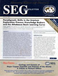 PARADIGMATIC SHIFTS IN THE URANIUM EXPLORATION PROCESS: KNOWLEDGE BROKERS AND THE ATHABASCA BASIN LEARNING CURVE