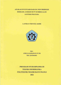 APLIKASI INVENTARIS BARANG NON PRODUKSI BERBASIS ANDROID DI PT SUMBER ALAM SANTOSO PRATAMA