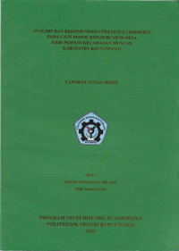 ANALISIS DAN REKOMENDASI STRATEGI E-COMMERCE PADA CAFÉ DODOL KEBAB BUAH DI DESA KEDUNGREJO KECAMATAN MUNCAR KABUPATEN BANYUWANGI