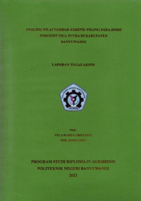 ANALISIS NILAI TAMBAHAN KERIPIK PISANG PADA HOME INDUSTRY TIGA PUTRA DI KABUPATEN BANYUWANGI