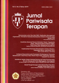 JURNAL PARIWISATA TERAPAN (REKOMENDASI UNTUK SITUS WEB DMO (DESTINATION MANAGEMENT ORGANIZATION) WONDERFUL INDONESIA BERDASARKAN DIMENSI INFORMASI PADA MODEL ICTRT)