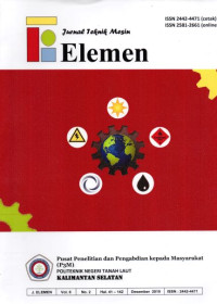 JURNAL TEKNIK MESIN ELEMEN (PUSAT PENELITIAN DAN PENGABDIAN KEPADA MASYARAKAT)