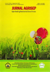 JURNAL AGRISEP (KAJIAN MASALAH AGRIBISNIS DAN SOSIAL EKONOMI PERTANIAN)