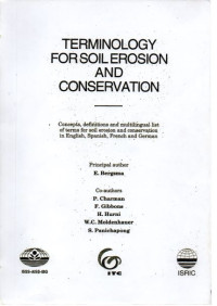 TERMINOLOGY FOR SOIL EROSION AND CONSERVATION