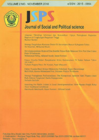 JOURNAL OF SOCIAL AND POLITICAL SCIENCE (Faktor Penentu Hasil Belajar Mahasiswa Politeknik Negeri Banyuwangi)