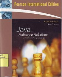 JAVA SOFTWARE SOLUTIONS foundations of program design