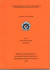 ANALISIS PENGELOLAAN PENJATAHAN KAMAR DI PT HARUM INDAH SARI TOURS AND TRAVEL