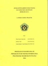 Image of LAPORAN KERJA PRAKTEK APLIKASI PENGARSIPAN SURAT MASUK DAN SURAT KELUAR OFFLINE BERBASIS JAVA