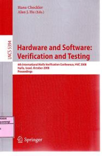 HARDWARE AND SOFTWARE : VERIFICATION AND TESTING