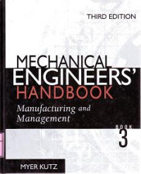 MECHANICAL ENGINEERING HANDBOOK MANUFACTURING AND MANAGEMENT