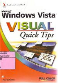 MICROSOFT WINDOWS VISTA VISUAL QUICK TIPS