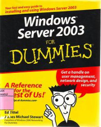 WINDOWS SERVER 2003 FOR DUMMIES