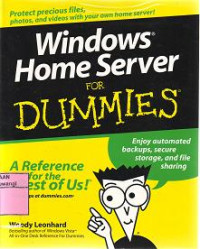 WINDOWS HOME SERVER FOR DUMMIES