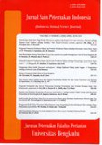 JURNAL SAIN PETERNAKAN INDONESIA (INDONESIA ANIMAL SCIENCE JOURNAL)