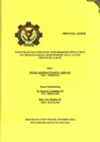 OTENTIKASI DAN SESI PADA WEB BERBASIS SINGLE SIGN ON