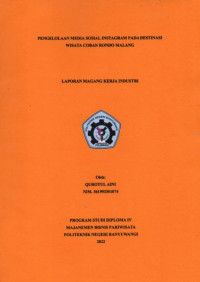 PENGELOLAAN MEDIA SOSIAL INSTAGRAM PADA DESTINASI WISATA COBAN RONDO MALANG