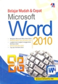 Image of BELAJAR MUDAH & CEPAT MICROSOFT WORD 2010