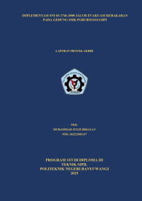 IMPLEMENTASI SNI 03-1746-2000 JALUR EVAKUASI KEBAKARAN GEDUNG SMK PGRI ROGOJAMPI