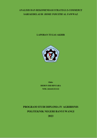 ANALISIS DAN REKOMENDASI STRATEGI E-COMMERCE SARI KEDELAI DI  HOME INDUSTRI AL FAWWAZ