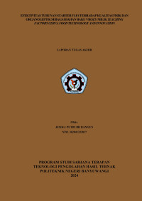 EFEKTIVITAS TURUNAN STARTER F1-F4 TERHADAP KUALITAS FISIK DAN ORGANOLEPTIK SEBAGAI BAHAN BAKU VROZY MILIK TEACHING FACTORY CERVA FOOD TECHNOLOGY AND INNOVATION