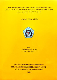 RANCANG BANGUN SISTEM INVENTORI BARANG MASUK DAN KELUAR PADA CV. JAYLA TECH.ID MENGGUNAKAN METODE RAPID APPLICATION DEVELOPMENT(RAD)