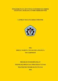 PENGEMBANGAN API UNTUK CUSTOMER DAN ORDER ITEM PADA APLIKASI LAUNDRY BERBASIS WEB