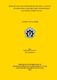 REDESAIN UI/UX PADA SISTEM KELOLA DAN SEWA LAPANGAN API SPORT DENGN METODE USER CENTERED DESIGN DAN SYSTEM USABILITY SCALE