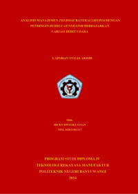 Image of ANALISIS MANAJEMEN THERMAL BATERAI LIFEPO4 DENGAN PENDINGIN BUBBLE GENERATOR BERDASARKAN VARIASI DEBIT UDARA