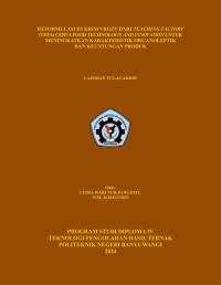 REFORMULASI ES KRIM VROZY DARI TEACHING FACTORY (TEFA) CERVA FOOD TECHNOLOGY AND INNOVATION UNTUK MENINGKATKAN KARAKTERISTIK ORGANOLEPTIK DAN KEUNTUNGAN PRODUK